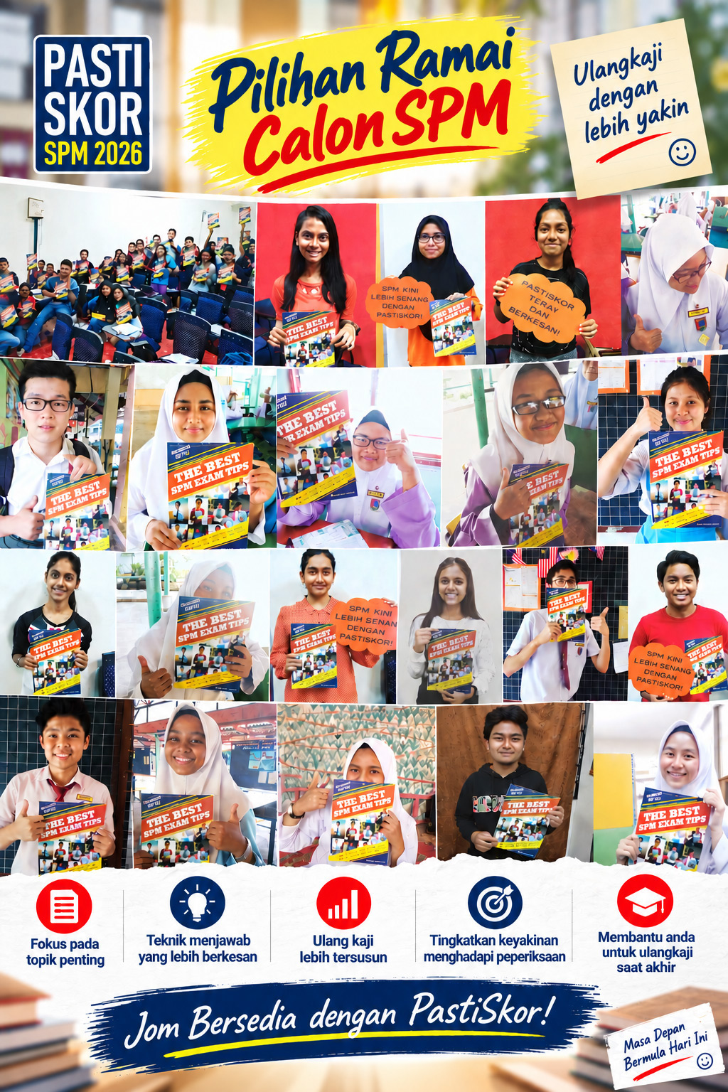 Pelajar menggunakan buku PastiSkor sejak 2009