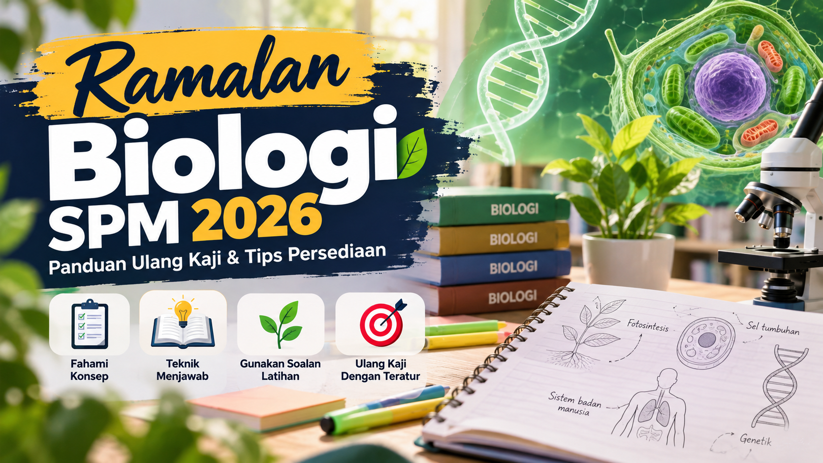 Ramalan Biologi SPM 2026 - Panduan Ulang Kaji dan Tips Persediaan