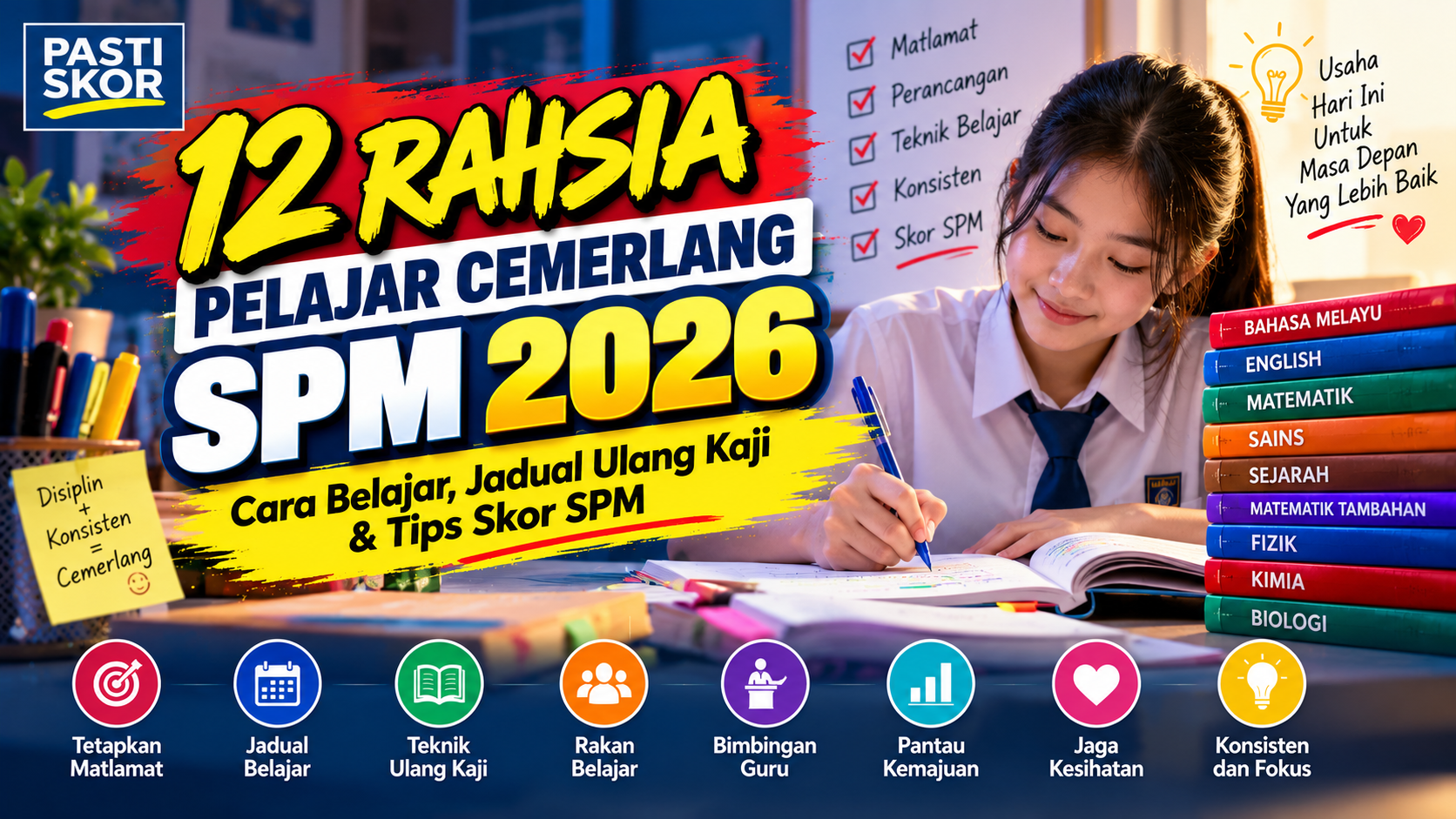 Rahsia pelajar cemerlang SPM dan tips belajar berkesan